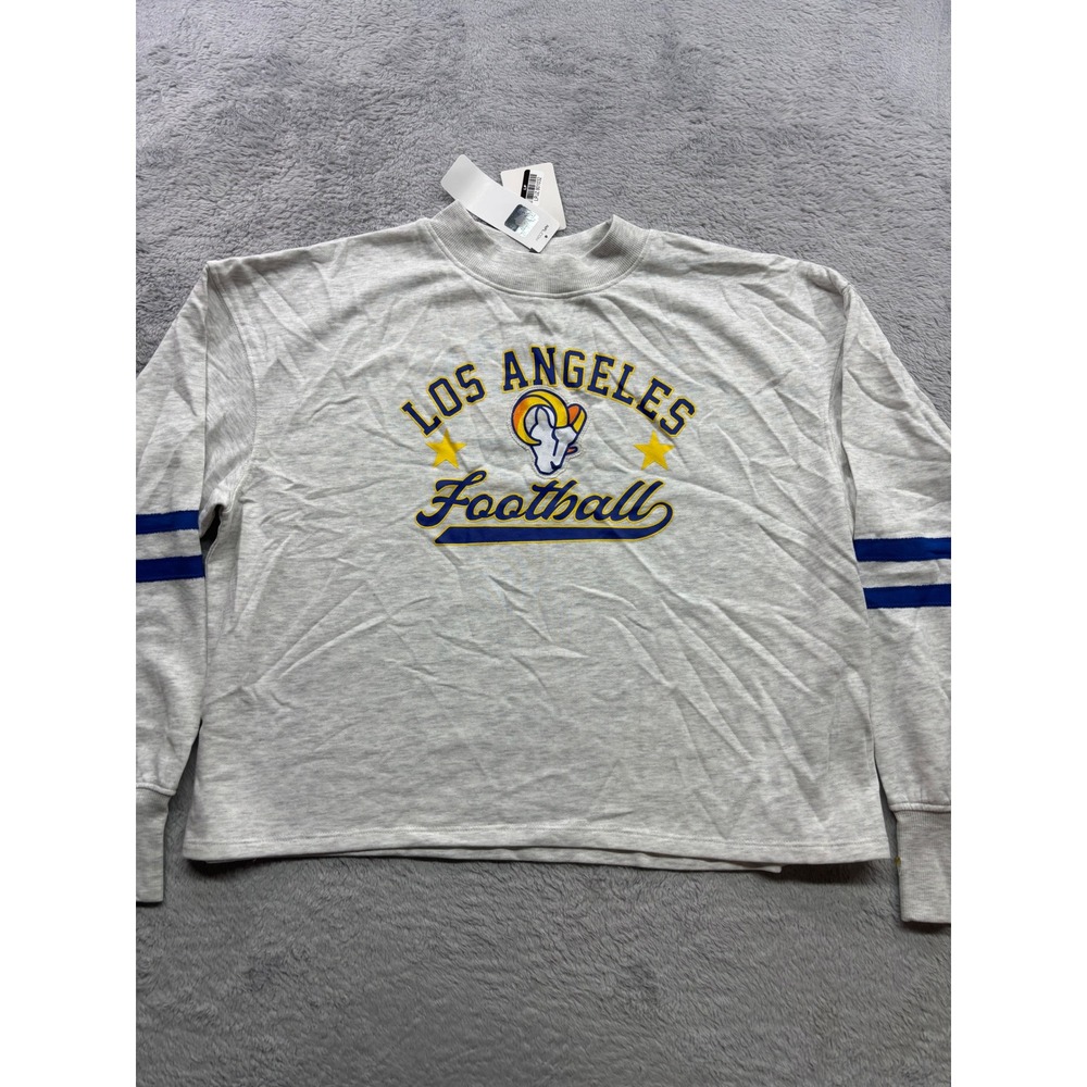 NFL Los Angeles Rams Graphic Long Sleeve Tee Oatmeal Heather XL NEW
